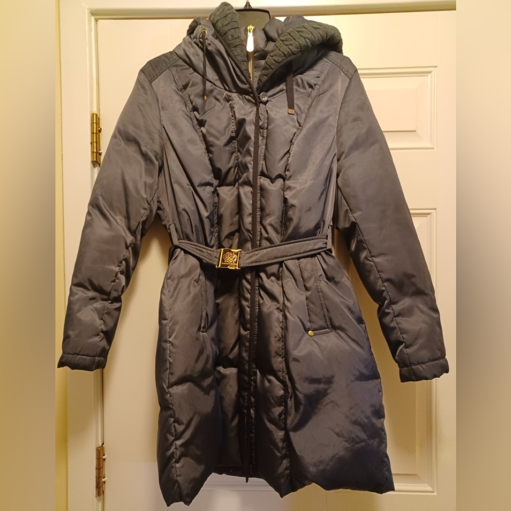 Women’s Vince Camuto Long Puffer Jacket with Belt